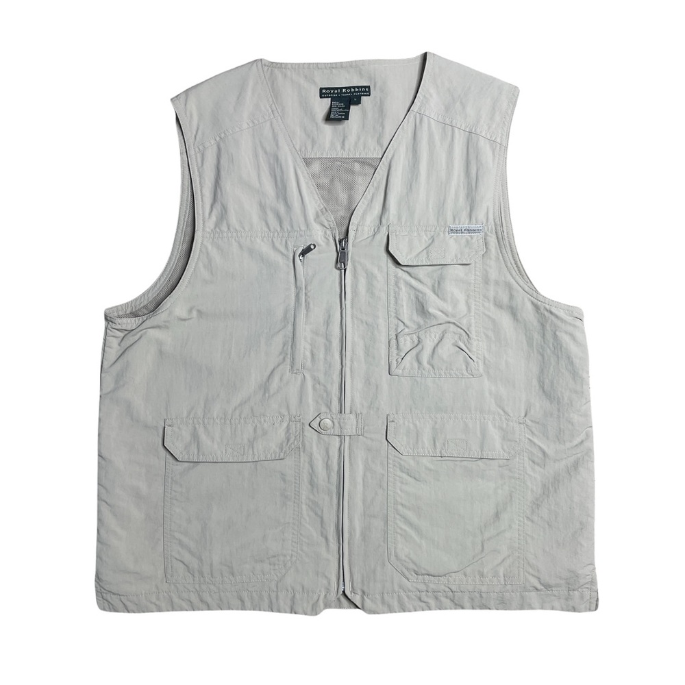 Royal Robbins Vest Outdoor Travel Fishing Tan Khaki Multi Pockets Men’s Size L